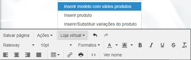 Como inserir vrios produtos no site